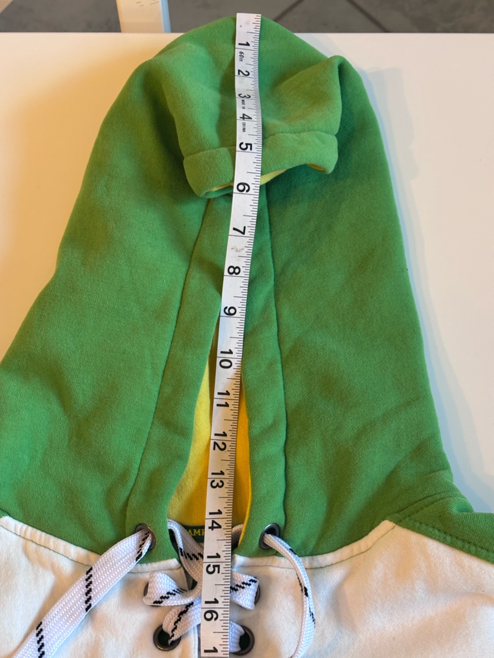 Tampa Bay Rowdies Lace up Hoodie, Men’s XL, white green & yellow - Picture 12 of 15